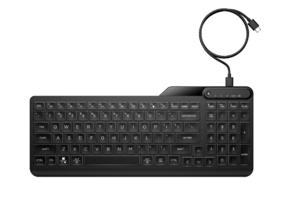 HP 400 Backlit Wired Keyboard - Image 1