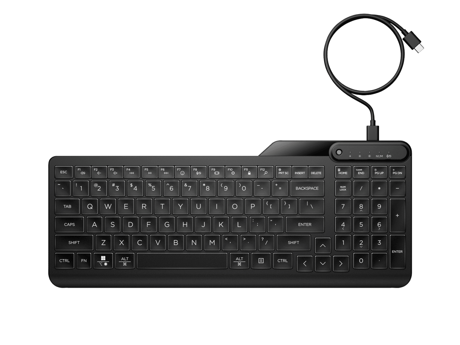 HP 400 Backlit Wired Keyboard - Image 1